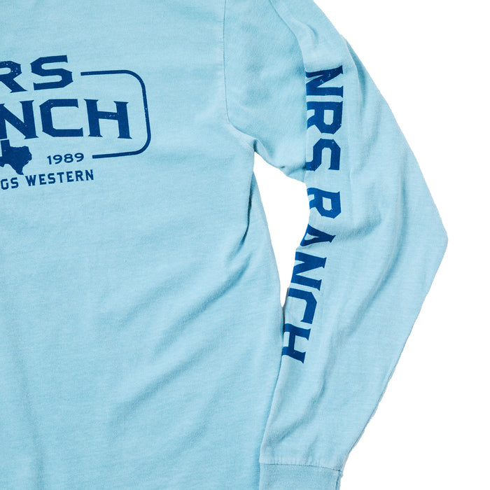 NRS Lakeshirt NRS Ranch Logo Denim Blue Long Sleeve T-Shirt