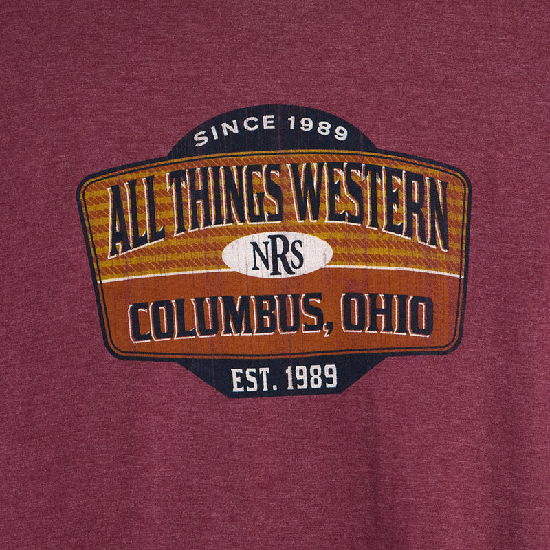 NRS Columbus Ohio Maroon Logo Tee Shirt