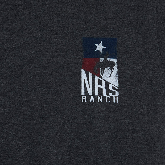 NRS Texas Flag Stacked Logo Black Tee Shirt