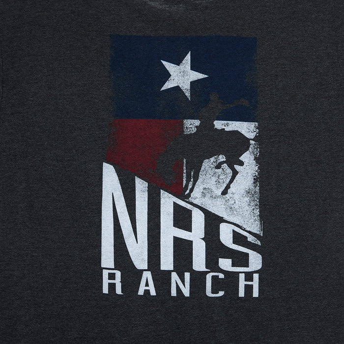 NRS Texas Flag Stacked Logo Black Tee Shirt
