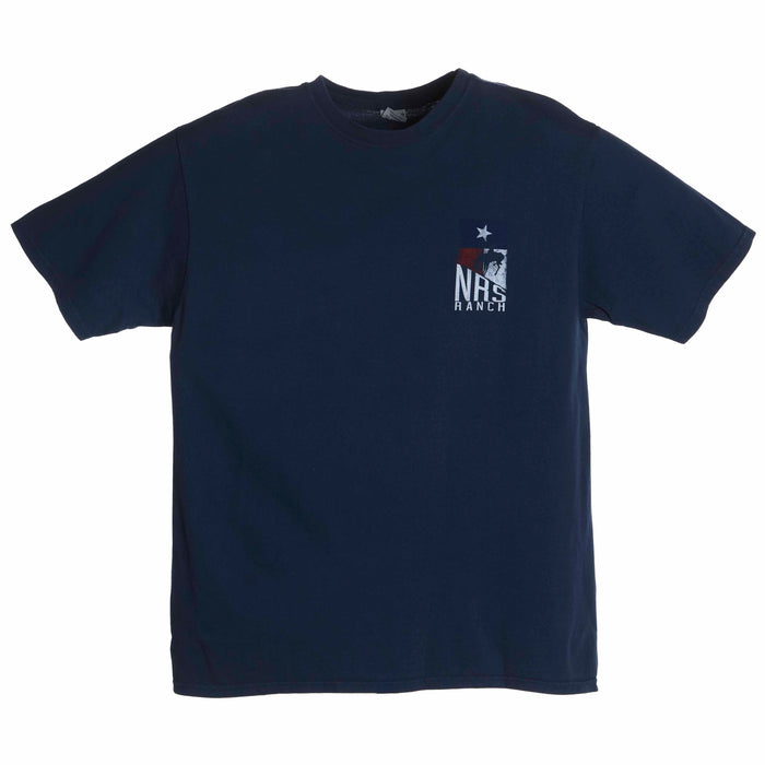 NRS Texas Flag Stacked Logo Navy Tee Shirt