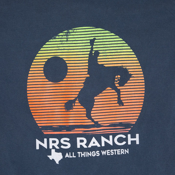 NRS Bucking Horse Sunset Indigo Tee Shirt