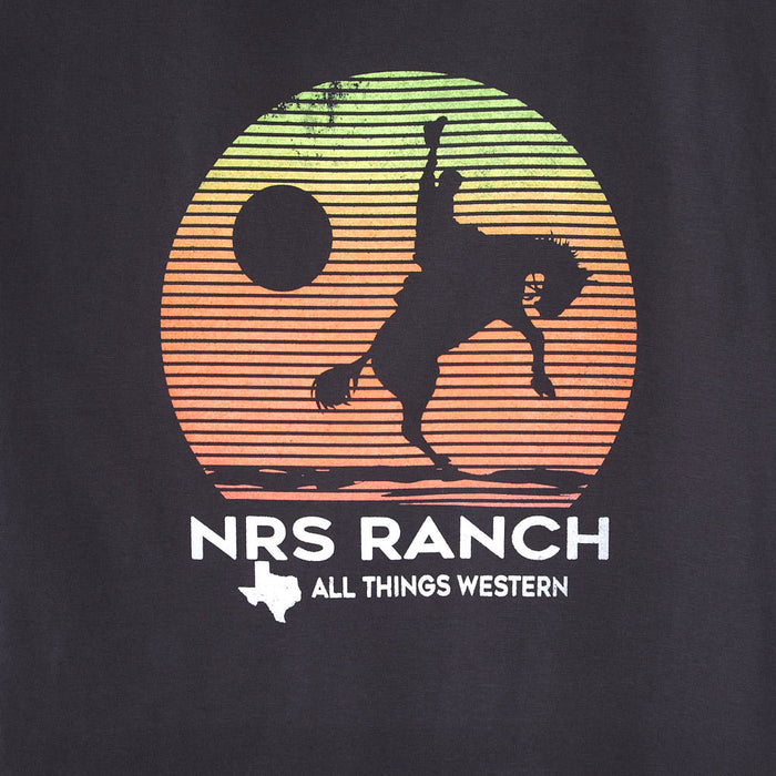 NRS Bucking Horse Sunset Coal Tee Shirt