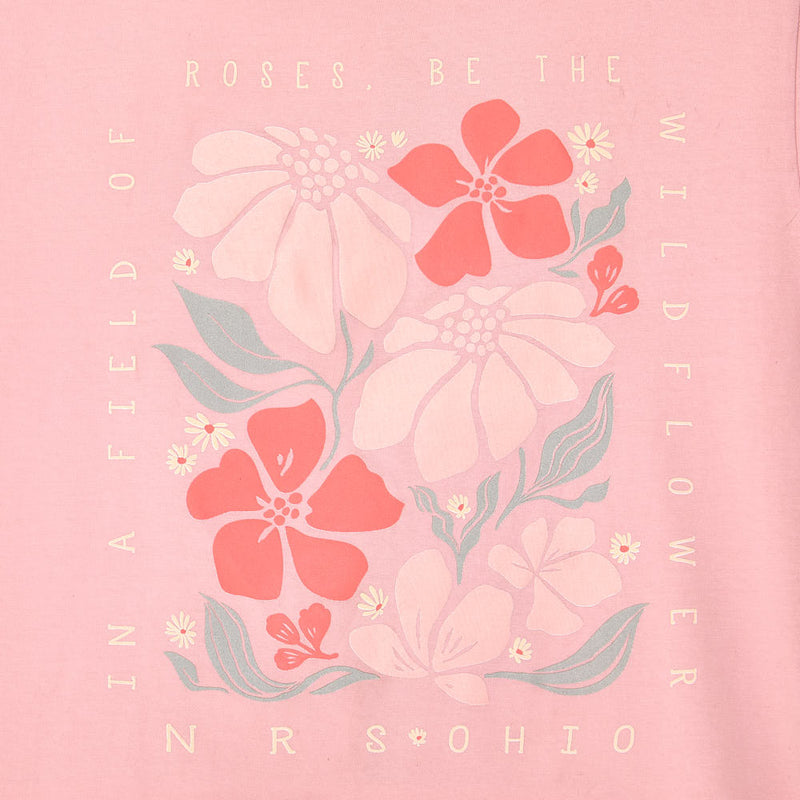 NRS Ohio Shell Pink Be The Wildflower Tee Shirt