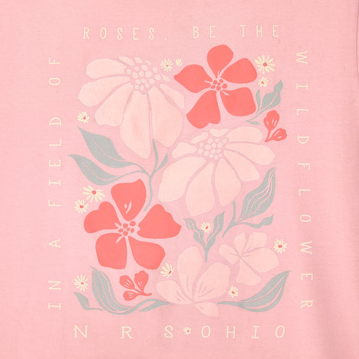 NRS Ohio Shell Pink Be The Wildflower Tee Shirt