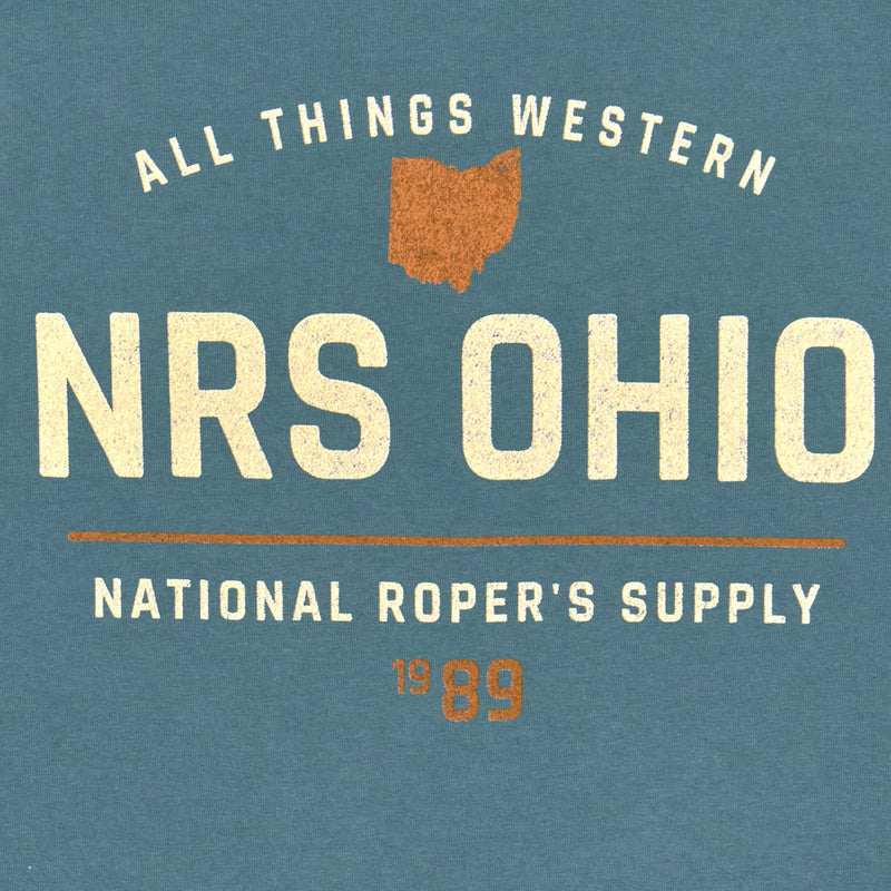 NRS Ohio National Ropers Supply 1989 Teal Tee Shirt