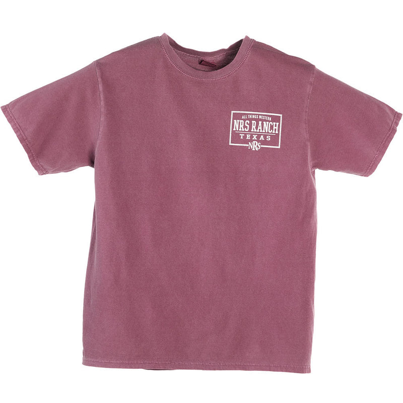 NRS Ranch All Things Western Maroon Back Logo Tee Shirt