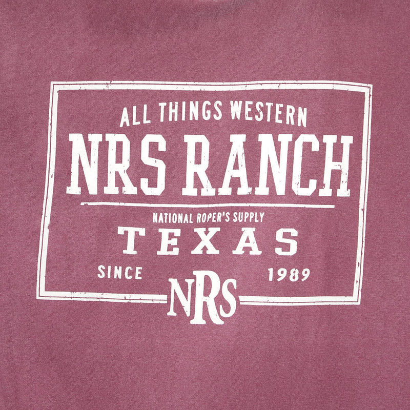 NRS Ranch All Things Western Maroon Back Logo Tee Shirt