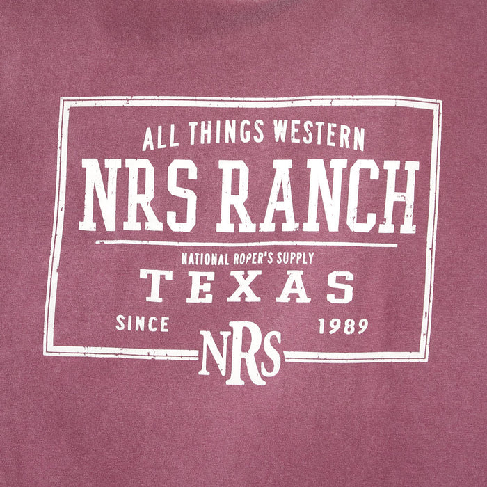 NRS Ranch All Things Western Maroon Back Logo Tee Shirt