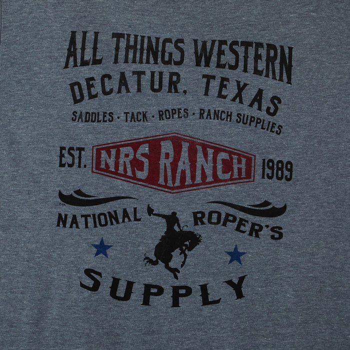 NRS All Things Western Bucking Horse Grey Tee Shirt