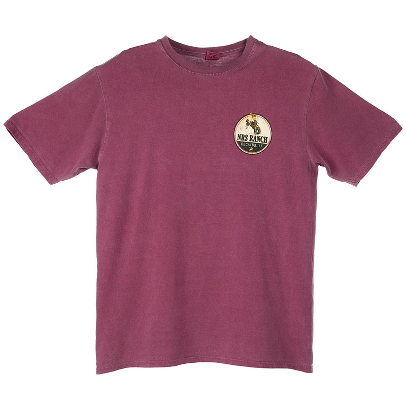 NRS Bucking Horse Maroon Tee Shirt
