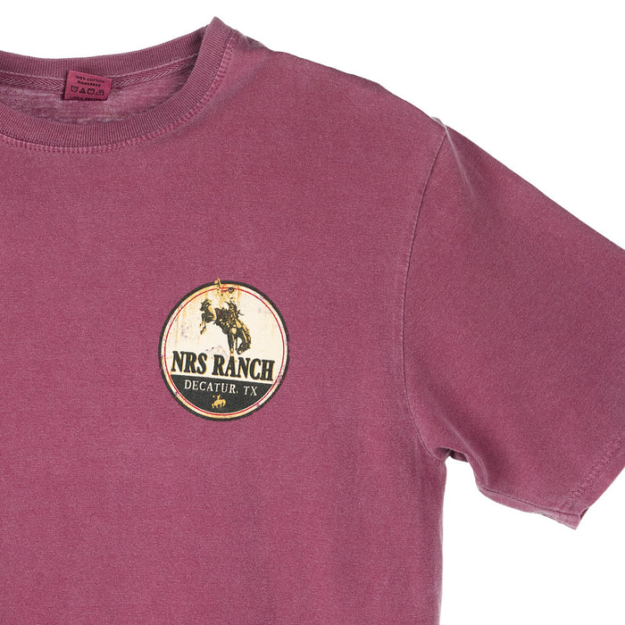NRS Bucking Horse Maroon Tee Shirt