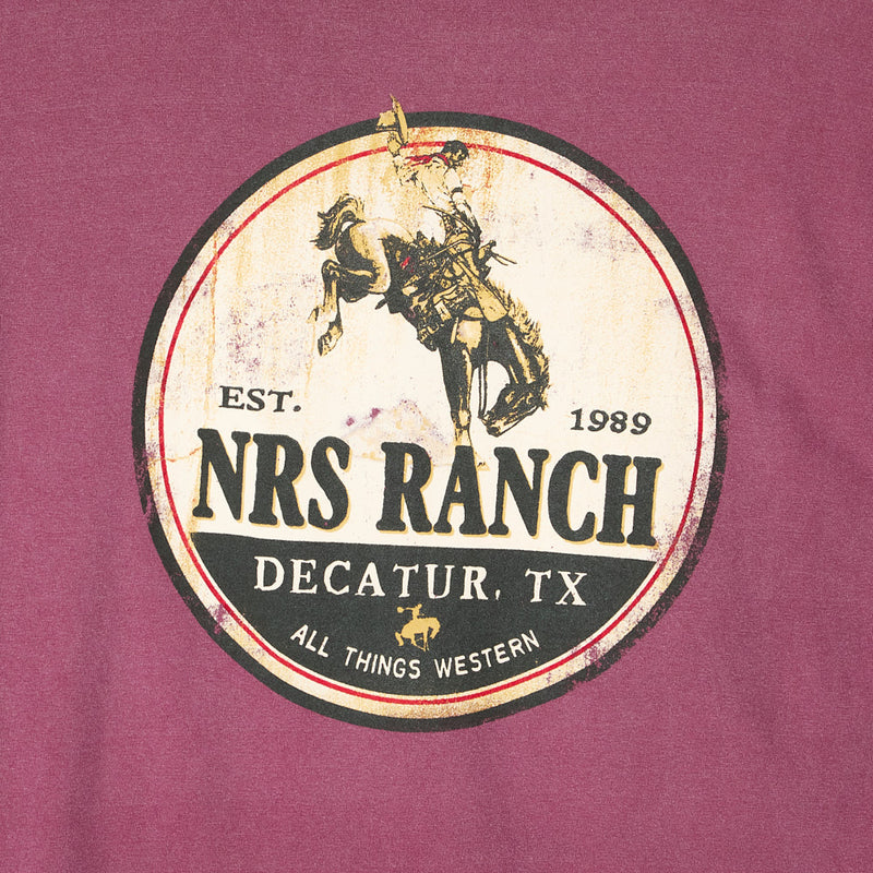 NRS Bucking Horse Maroon Tee Shirt