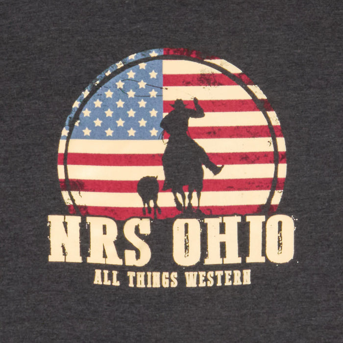 NRS Ohio Flag Roper Round Logo Black Tee Shirt