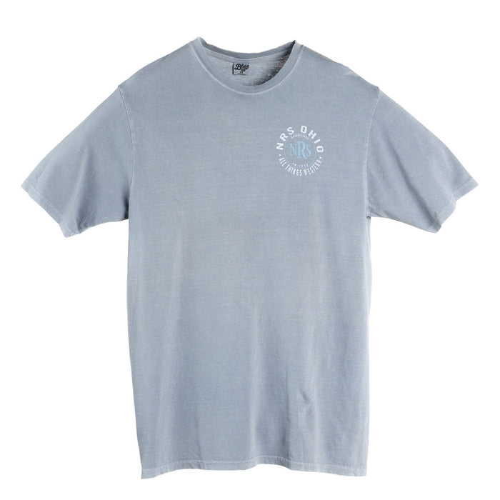NRS Ohio All Things Western Circle Logo Grey Tee Shirt