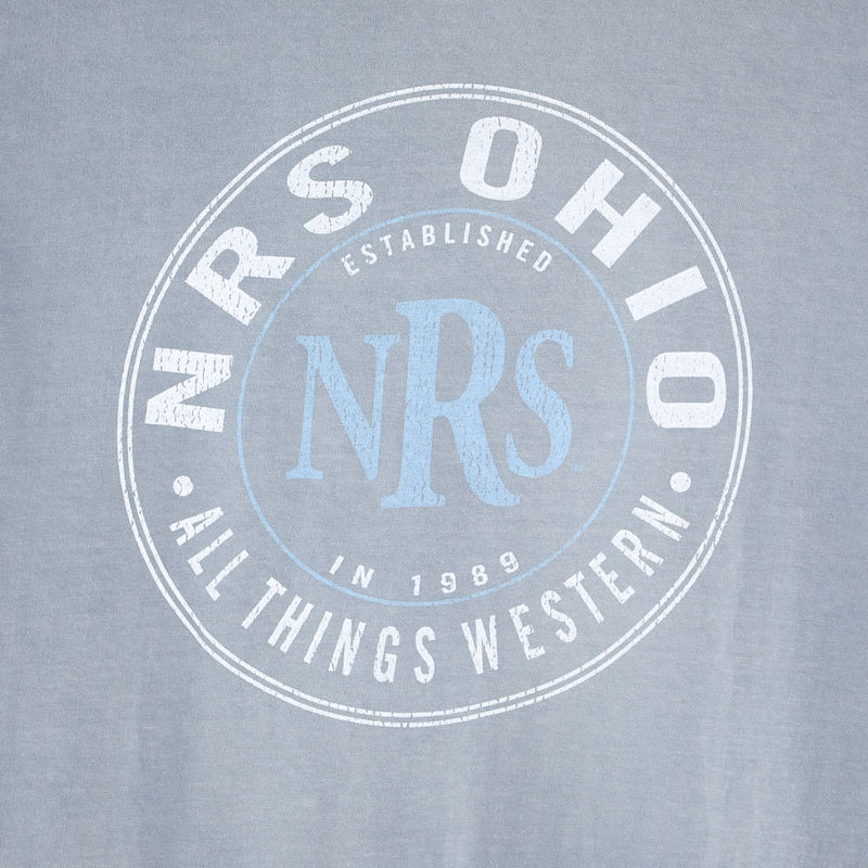 NRS Ohio All Things Western Circle Logo Grey Tee Shirt