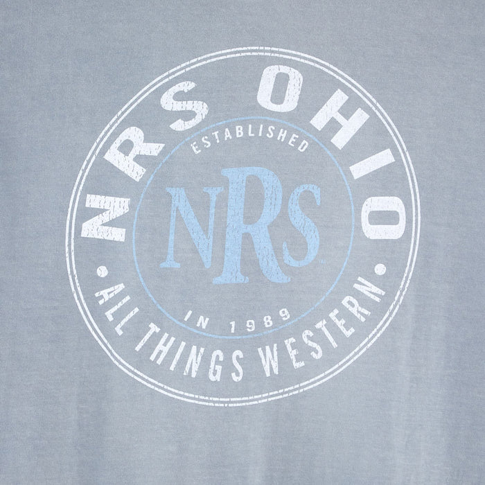 NRS Ohio All Things Western Circle Logo Grey Tee Shirt