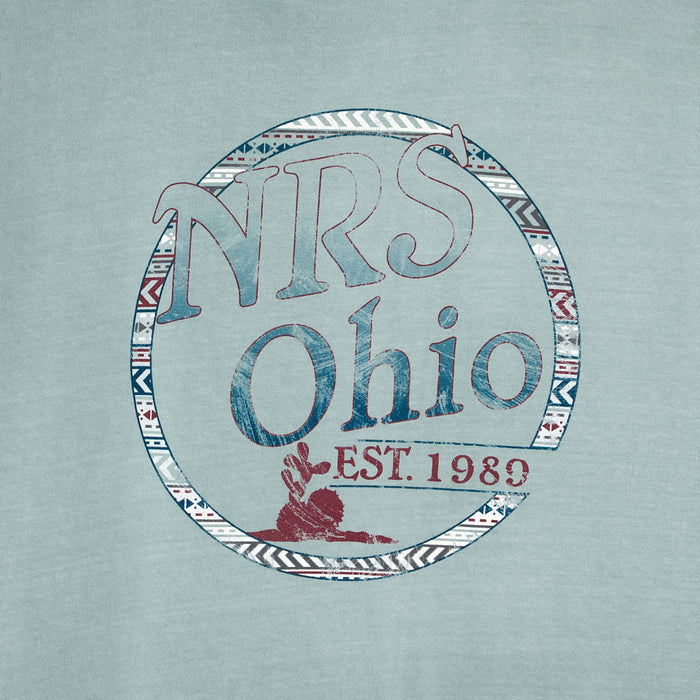 NRS Ohio Pale Jade Aztec Border Logo Tee Shirt