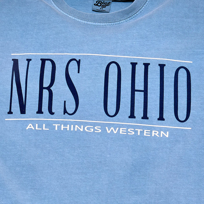 NRS Ohio All Things Western Denim Blue Tee Shirt