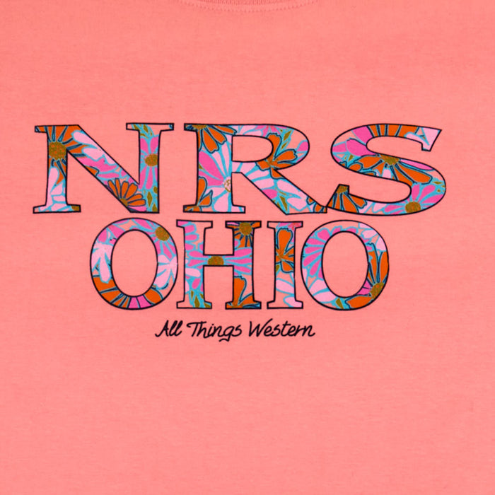 NRS Ohio All Things Western Floral Logo Melon Tee Shirt