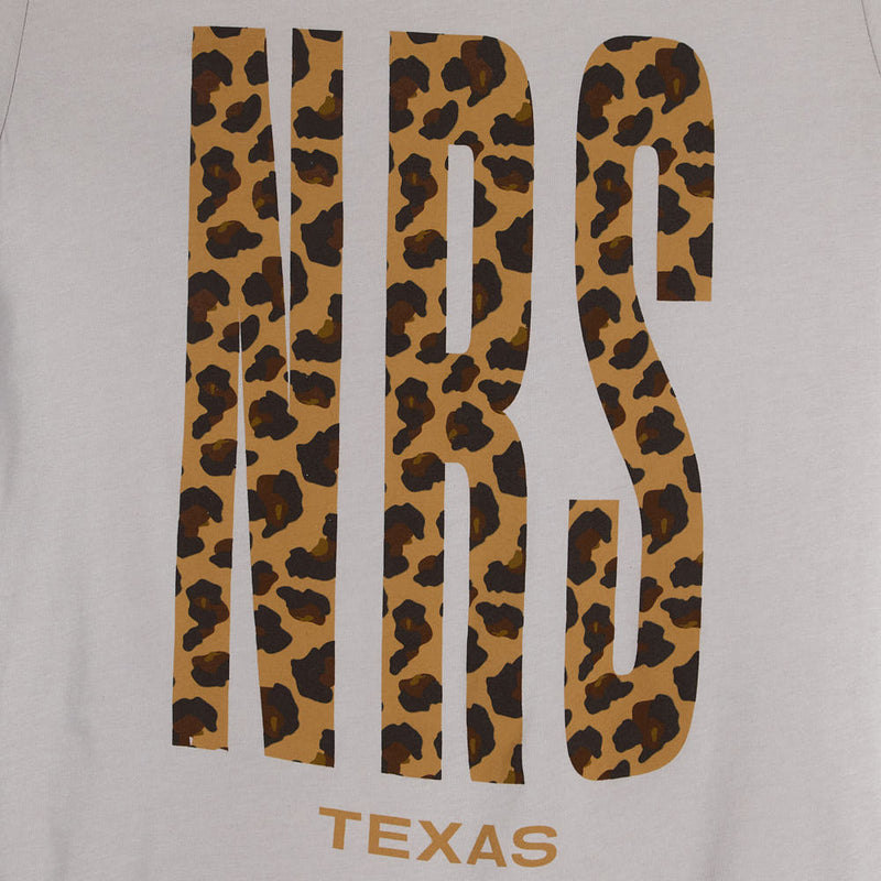 NRS Texas Cool Grey Cheetah Logo Tee Shirt