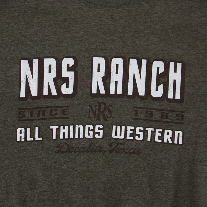 NRS Ranch Since 1989 Heather Olive Tee Shirt