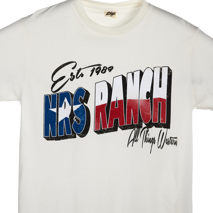 NRS Ranch Texas Flag Logo Ivory Tee Shirt