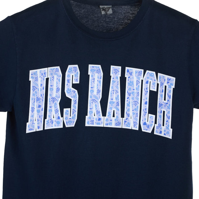 NRS Ranch Reactive Navy Floral Logo Tee Shirt