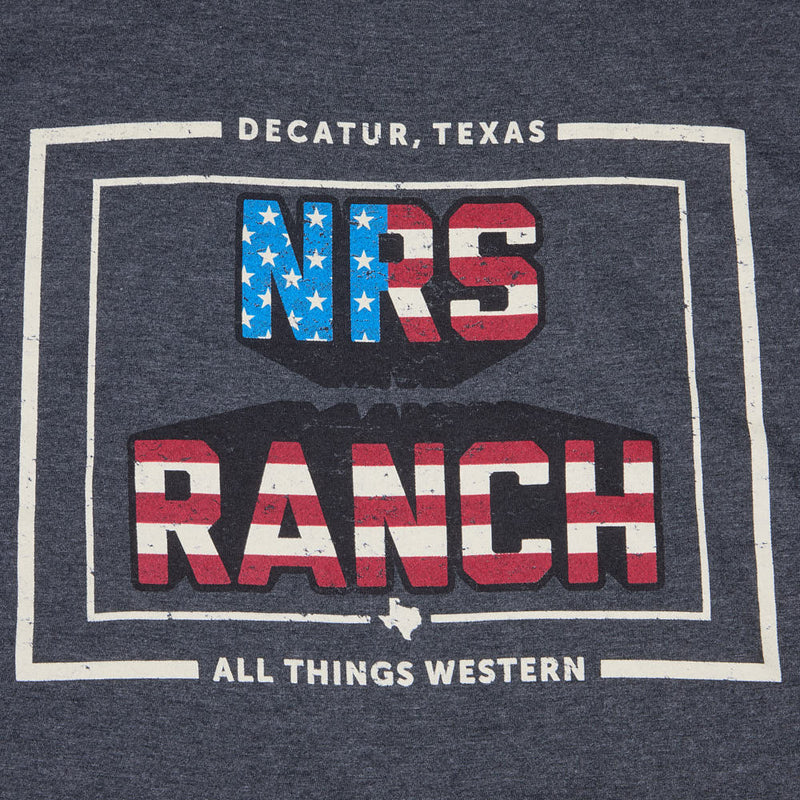 NRS Ranch Black with Flag Logo Tee Shirt