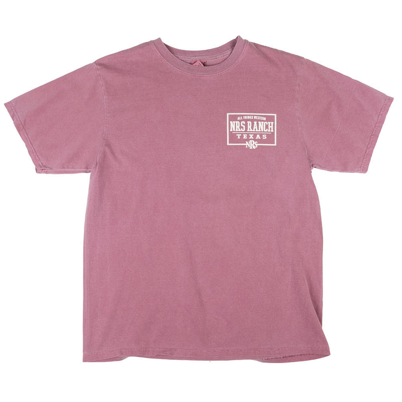 NRS Ranch Texas Maroon Back Logo Tee Shirt