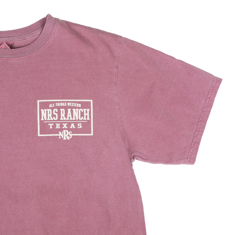 NRS Ranch Texas Maroon Back Logo Tee Shirt