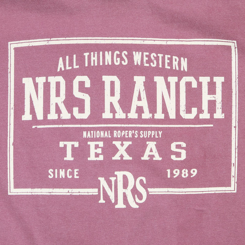 NRS Ranch Texas Maroon Back Logo Tee Shirt
