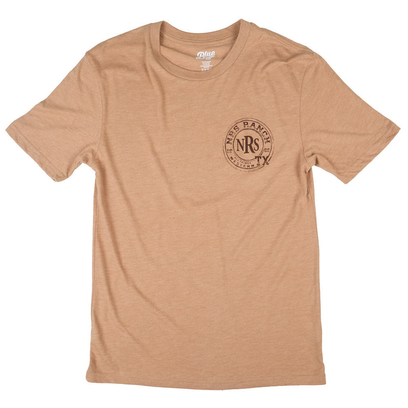 NRS Ranch TX Russet Round Logo Tee Shirt