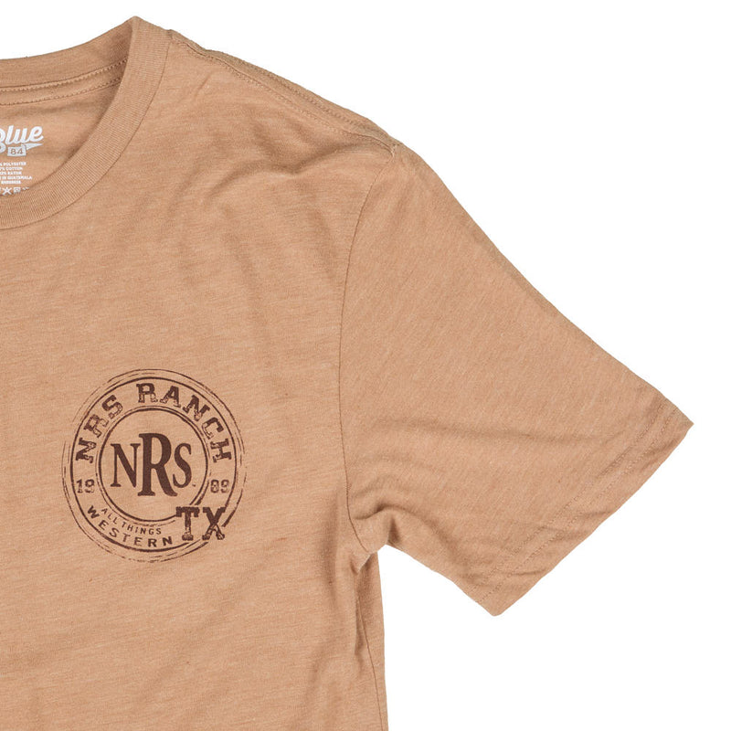 NRS Ranch TX Russet Round Logo Tee Shirt