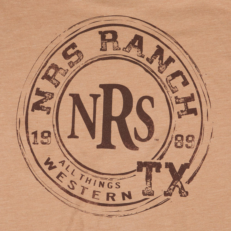 NRS Ranch TX Russet Round Logo Tee Shirt