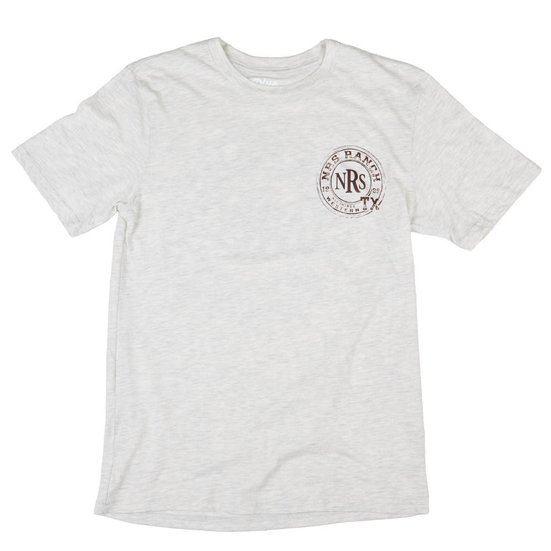 NRS Ranch TX Oatmeal Round Logo Tee Shirt