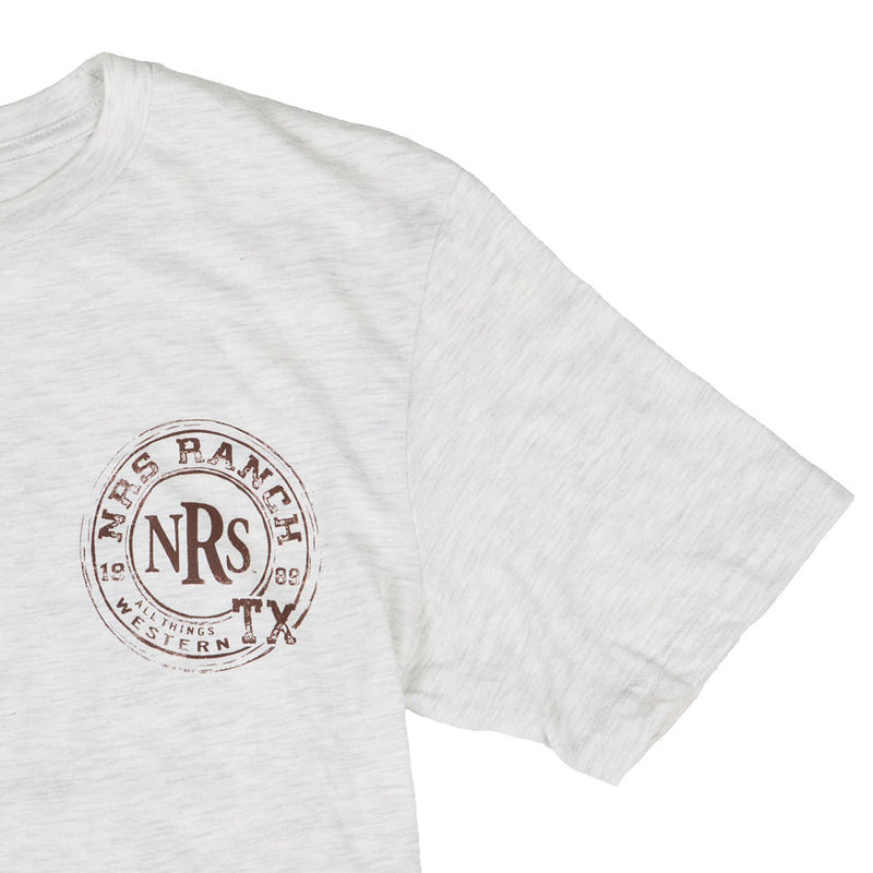 NRS Ranch TX Oatmeal Round Logo Tee Shirt