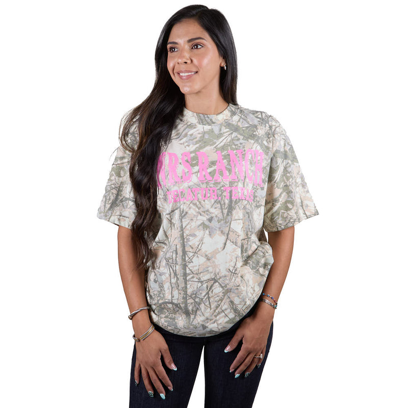 NRS Camo Pink Lettering Logo Tee Shirt