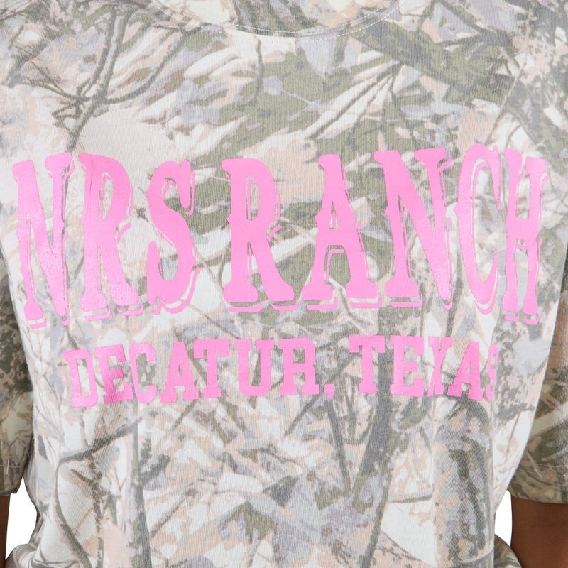 NRS Camo Pink Lettering Logo Tee Shirt