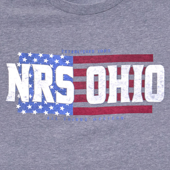 NRS Ohio Grey Flag Logo Tee Shirt