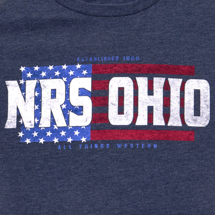 NRS Ohio Navy Flag Logo Tee Shirt