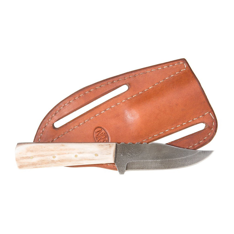 Nrs Ranch Knives Cowtown Timberline Knife w/Plain Leather Sheath