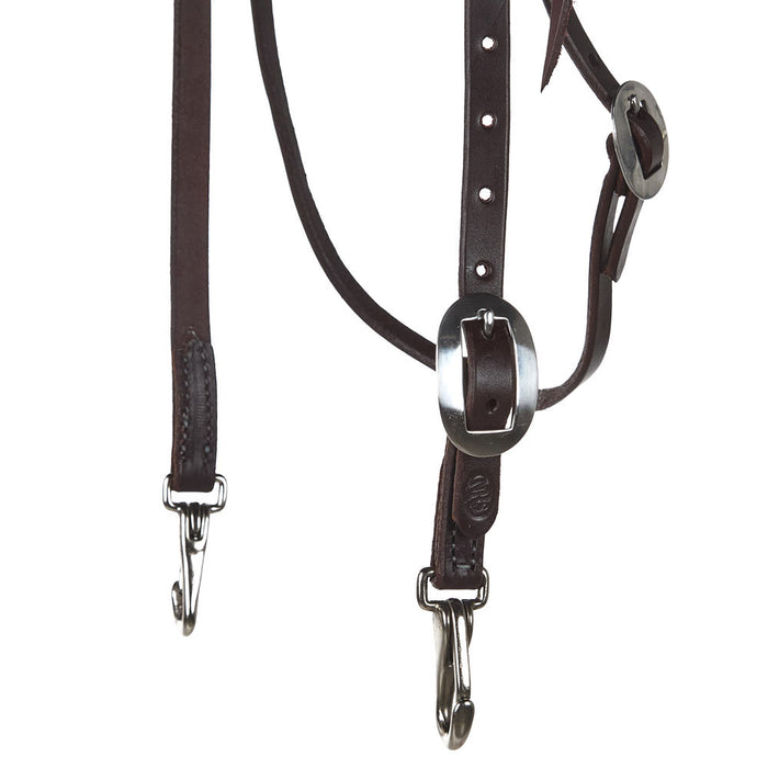 NRS Oiled Browband Headstall with Snaps