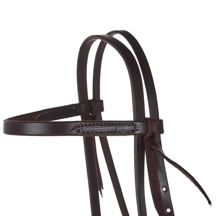 NRS Oiled Browband Headstall with Tie Ends