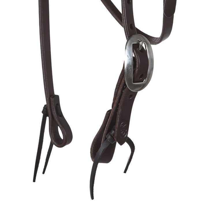 NRS Oiled Browband Headstall with Tie Ends
