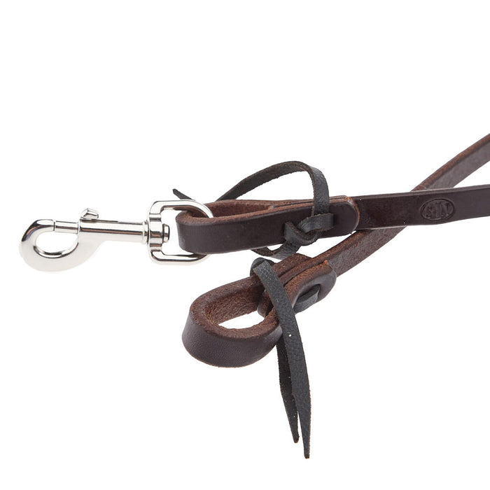 NRS Tack 5/8in x 7ft Oiled Roping Rein with Snap