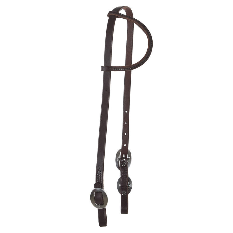 NRS Oiled Single Ear Headstall with Buckles