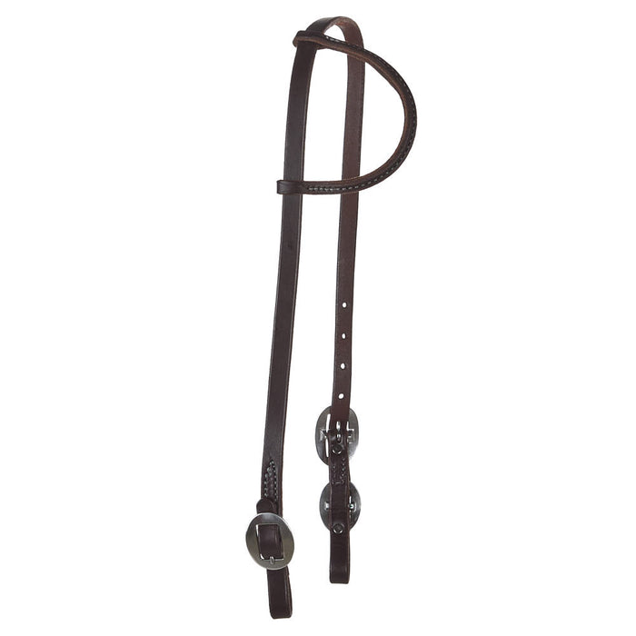 NRS Oiled Single Ear Headstall with Buckles