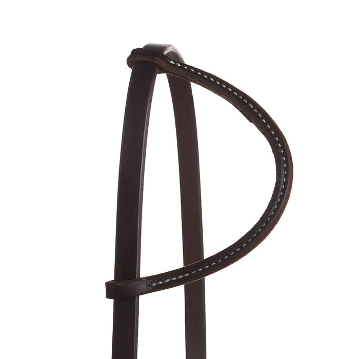 NRS Tack 5/8in Oiled Single Ear Headstall with Snaps