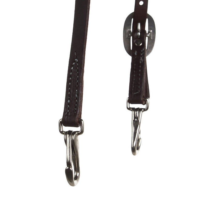 NRS Tack 5/8in Oiled Single Ear Headstall with Snaps
